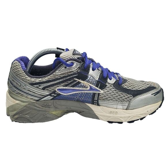 Brooks Adrenaline GTS 11th Edition Womens 8.5 Athletic Shoes Gray Purple Casual - Picture 3 of 10